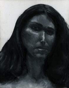 Lighting Makes the Difference - The 18th oil painting from the series Diary of a Trans Woman, by artist Nicki Lucio